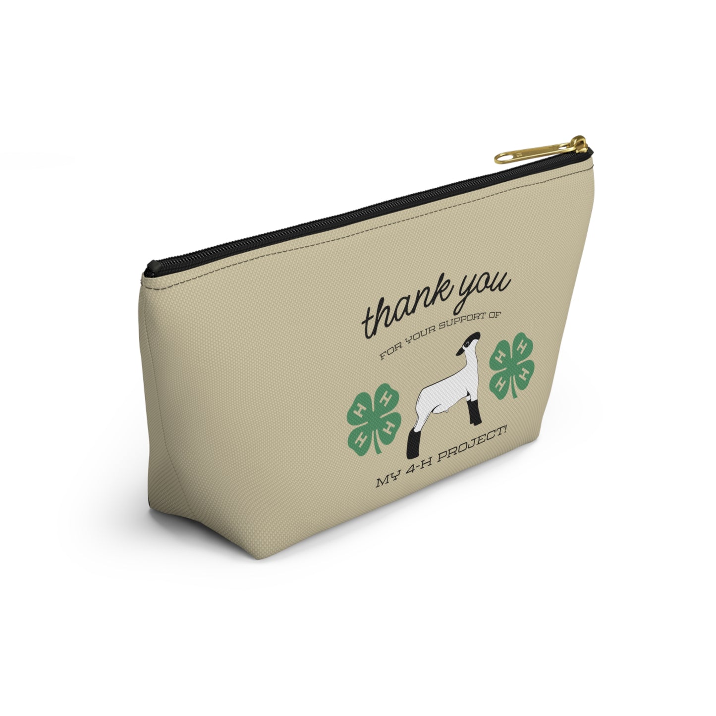 4H Club Buyers Gift Accessory Pouch | Show Lamb Buyer Gift | 4-H Clover | County Fair Buyers Gift | Livestock Thank You Gift