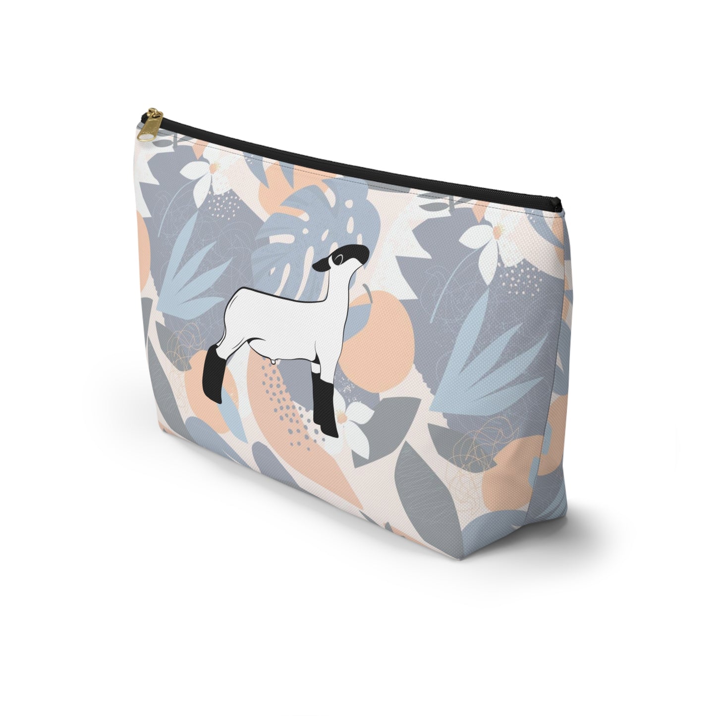 Show Lamb Accessory Pouch | Show Lamb Hawaiian Print Makeup Bag | Show Lamb Hawaiia Pencil Bag | Show Lamb Hawaiian Travel Bag