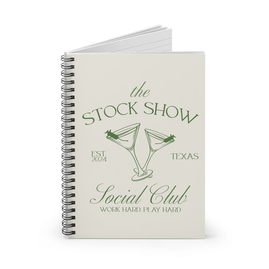 The Stock Show Social Club Spiral Notebook (Martini) | Livestock Country Club | Stock Show Style | 4H Club Gifts