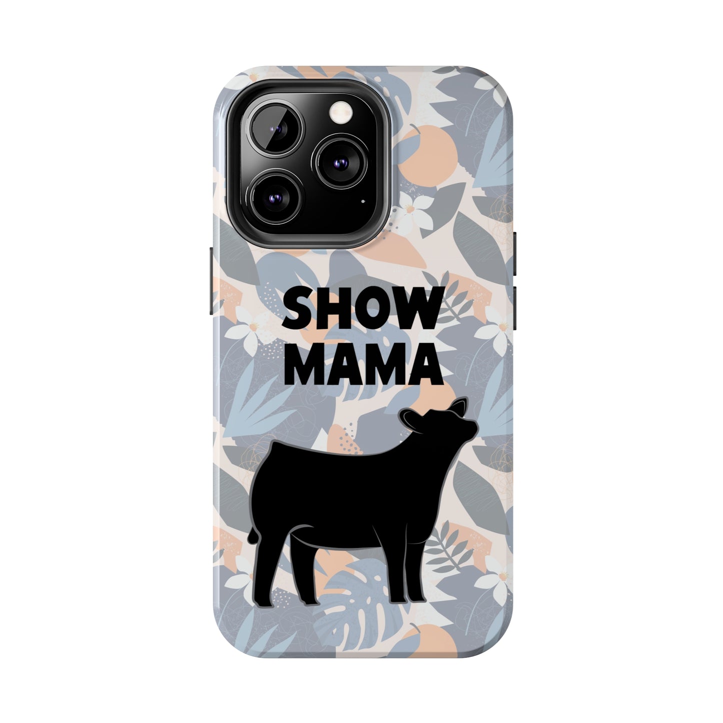 Show Mama Angus Show Heifer Hawaiian Print Phone Cases | Livestock Phone Case | Gifts for Her | 4H Club Gifts | Show Heifer Phone Case