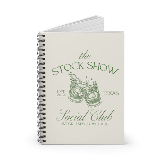 The Stock Show Social Club Spiral Notebook (Tumblers) | Livestock Country Club | Stock Show Style | 4H Club Gifts