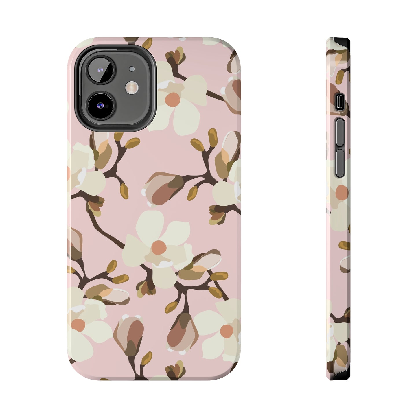 Pink Magnolia Print Phone Case | Pink Phone Case | Gifts for Her