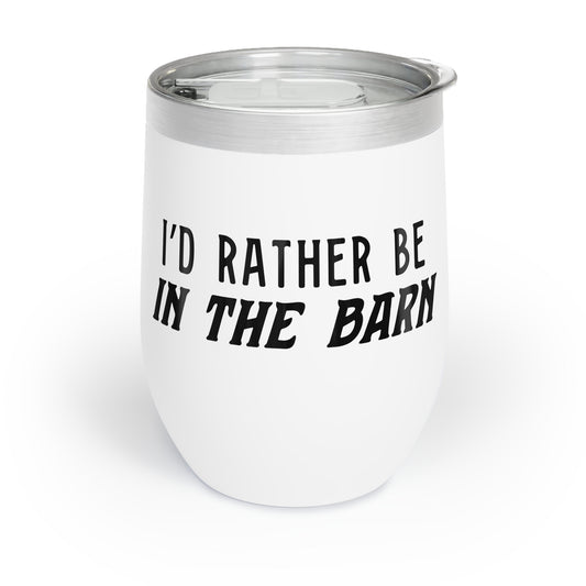 I'd Rather Be At the Barn Show Heifer Wine Tumbler | 4H Club Gift | Stock Show Gift | Livestock Show Mom | Livestock Show | Show Goat Gift