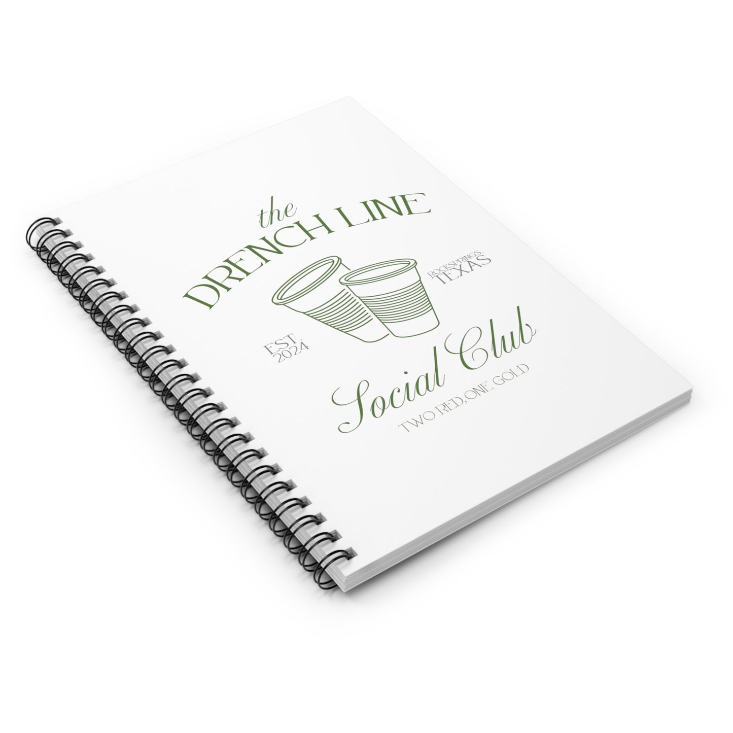 The Drench Line Social Club Spiral Notebook | Livestock Country Club | Stock Show Style | 4H Club Gifts | Solo Cup