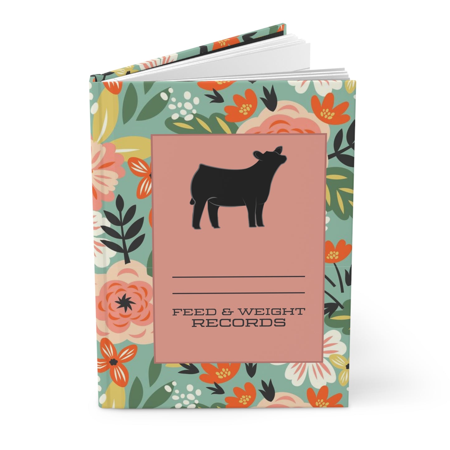 Angus Livestock Feed & Weight Record Book | 4H Member Journal | Hardcover Journal Matte