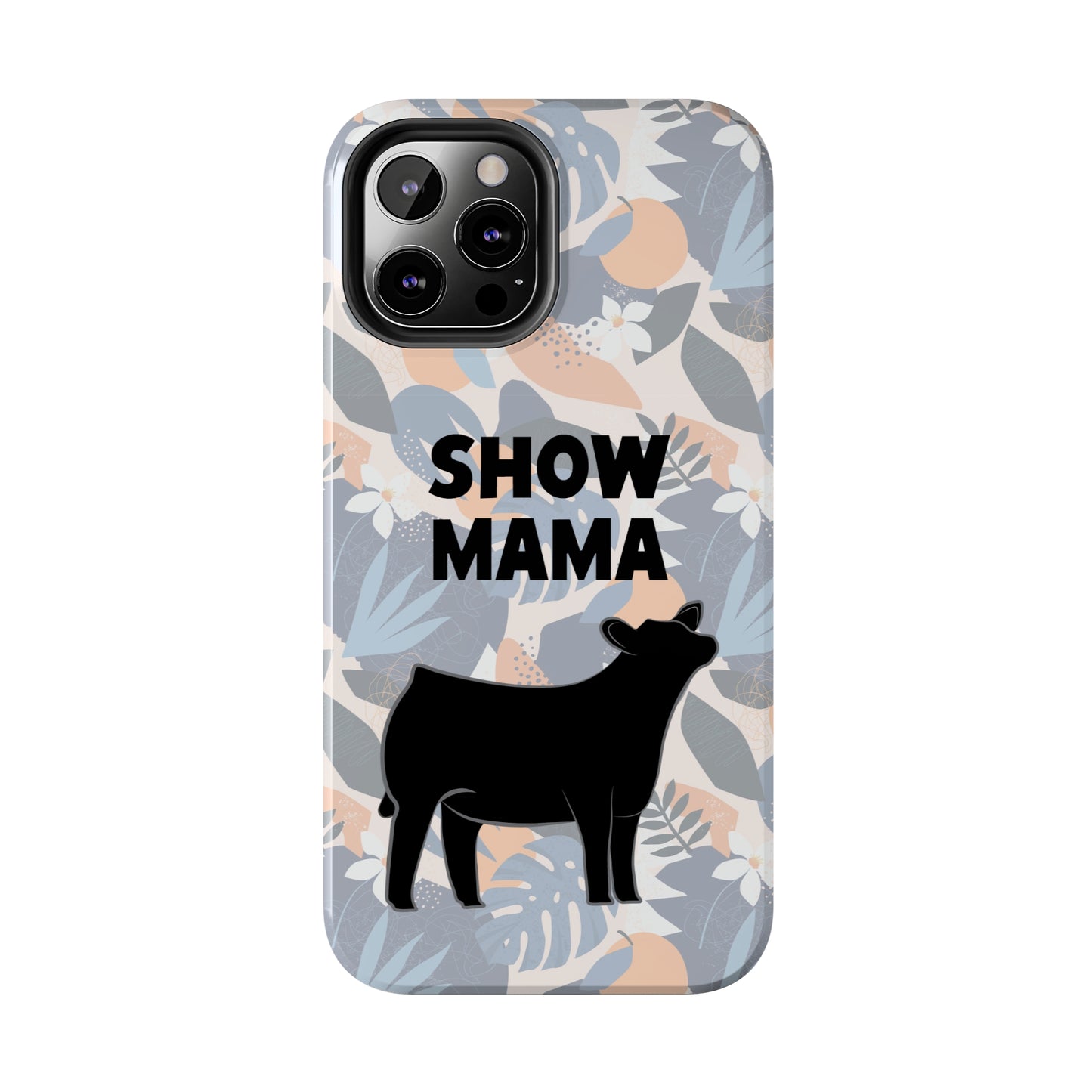 Show Mama Angus Show Heifer Hawaiian Print Phone Cases | Livestock Phone Case | Gifts for Her | 4H Club Gifts | Show Heifer Phone Case