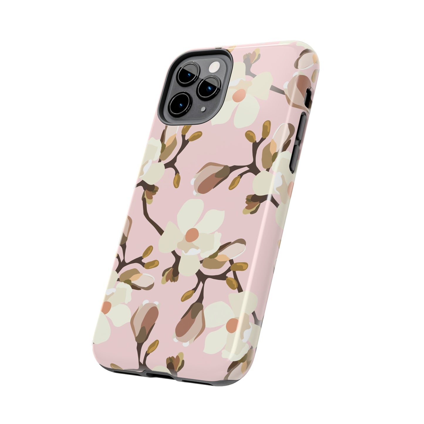 Pink Magnolia Print Phone Case | Pink Phone Case | Gifts for Her