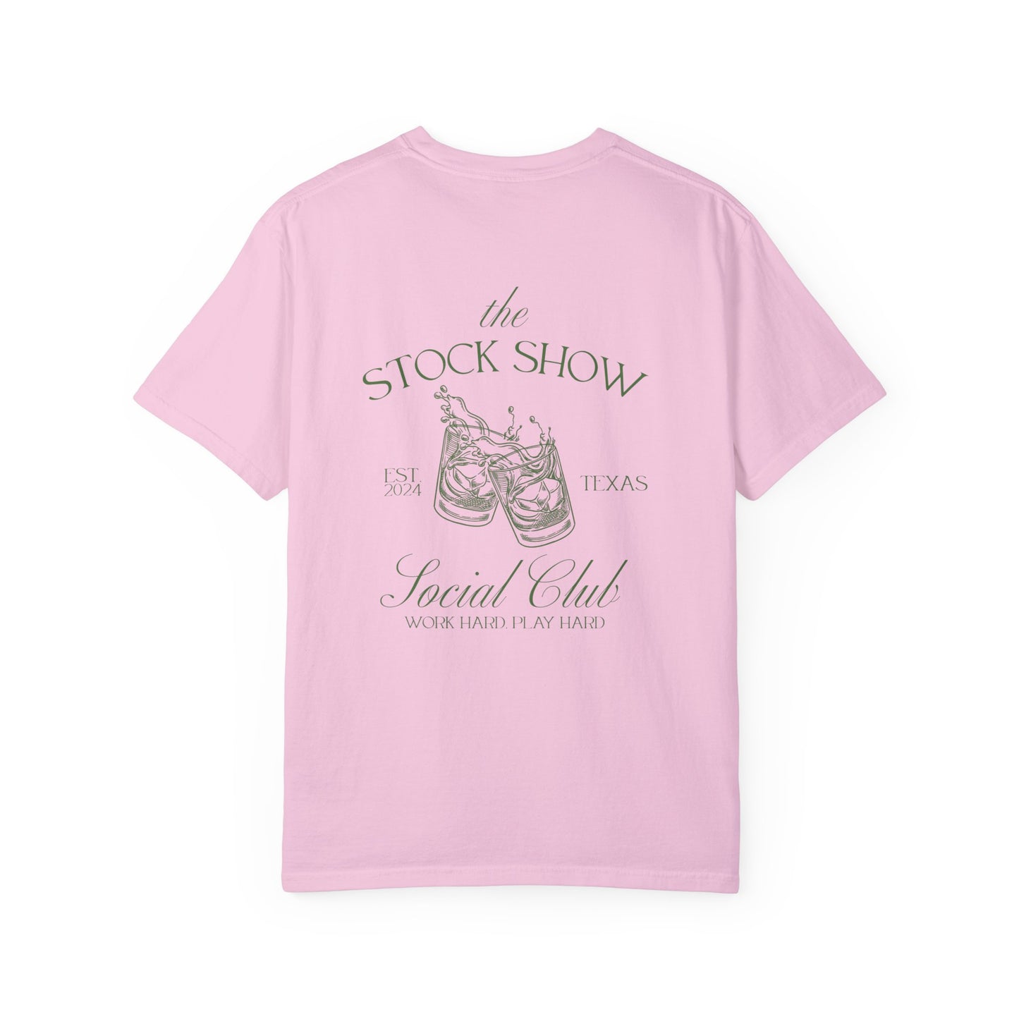 The Stock Show Social Club Unisex COMFORT COLORS T-shirt (Tumbler Design) | Livestock Country Club | Stock Show Mom Style | 4H & FFA Club