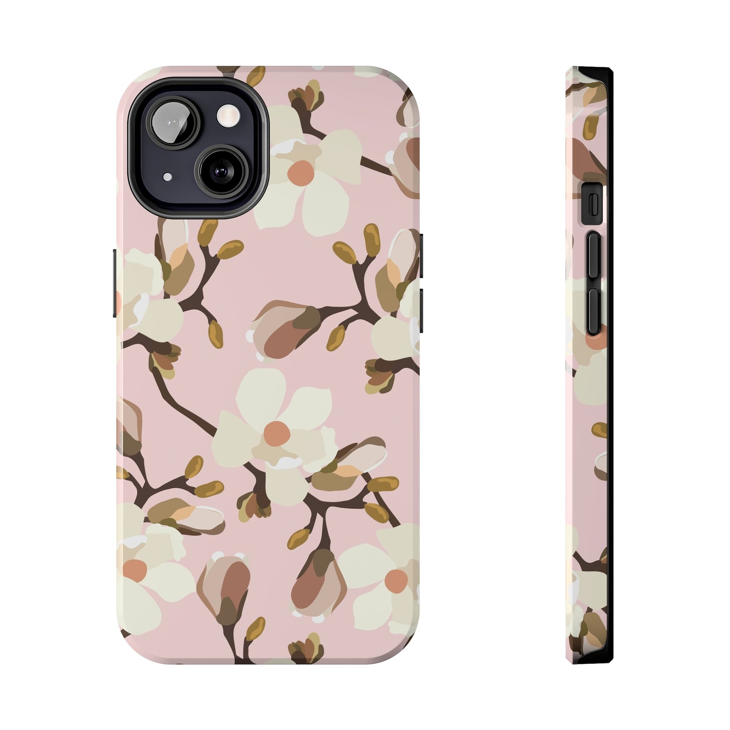 Pink Magnolia Print Phone Case | Pink Phone Case | Gifts for Her