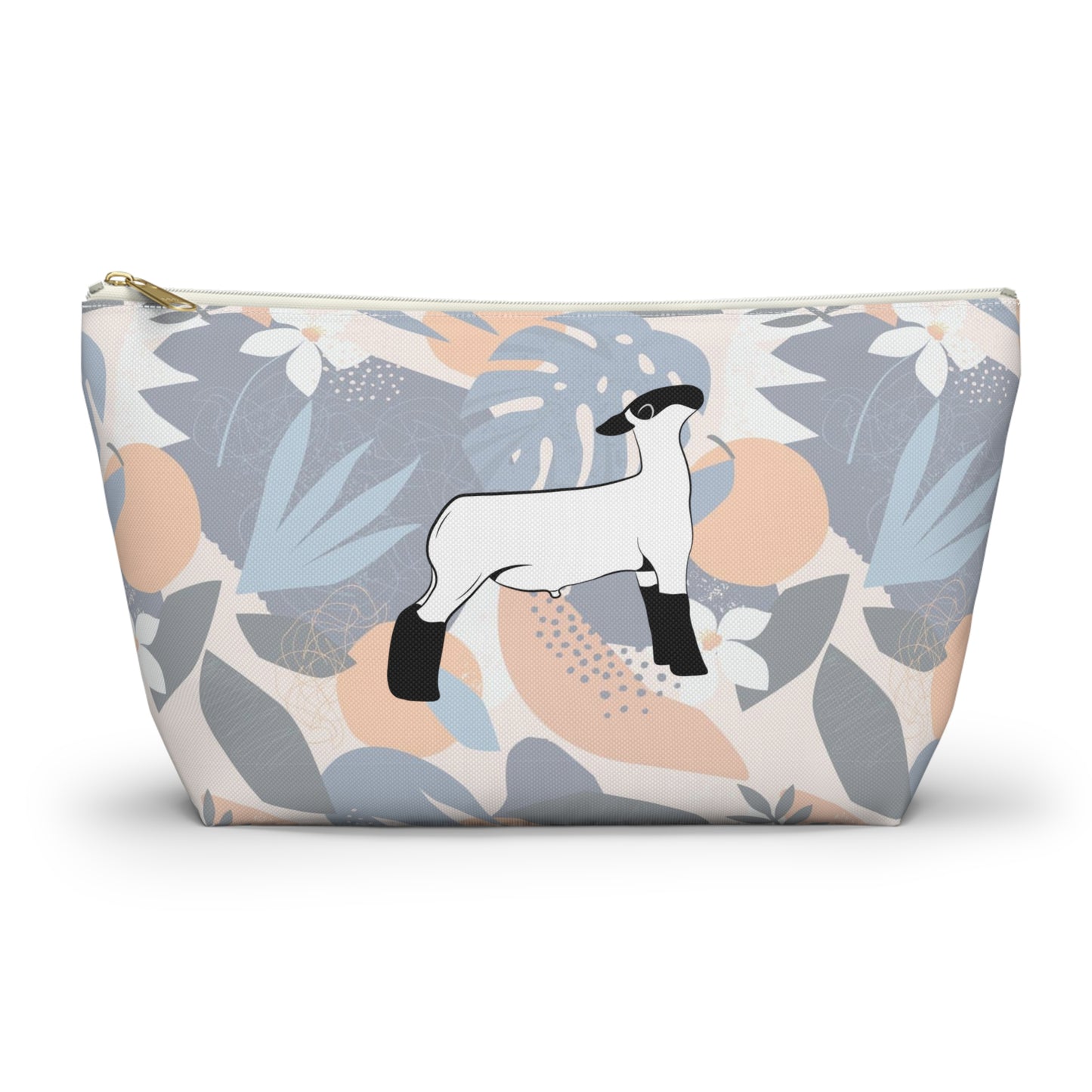 Show Lamb Accessory Pouch | Show Lamb Hawaiian Print Makeup Bag | Show Lamb Hawaiia Pencil Bag | Show Lamb Hawaiian Travel Bag