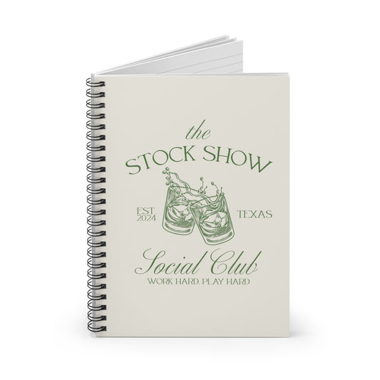 The Stock Show Social Club Spiral Notebook | Livestock Country Club | Stock Show Style | 4H Club Gifts