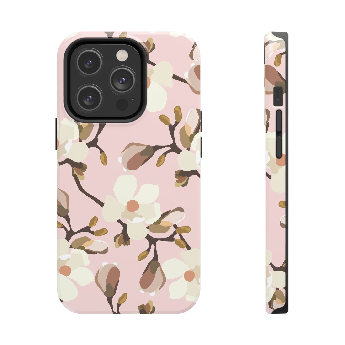 Pink Magnolia Print Phone Case | Pink Phone Case | Gifts for Her