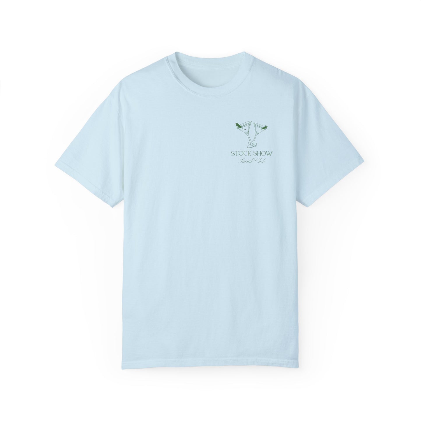 The Stock Show Social Club Unisex COMFORT COLORS T-shirt (Martini Design) | Livestock Country Club | Stock Show Mom Style | 4H & FFA Club