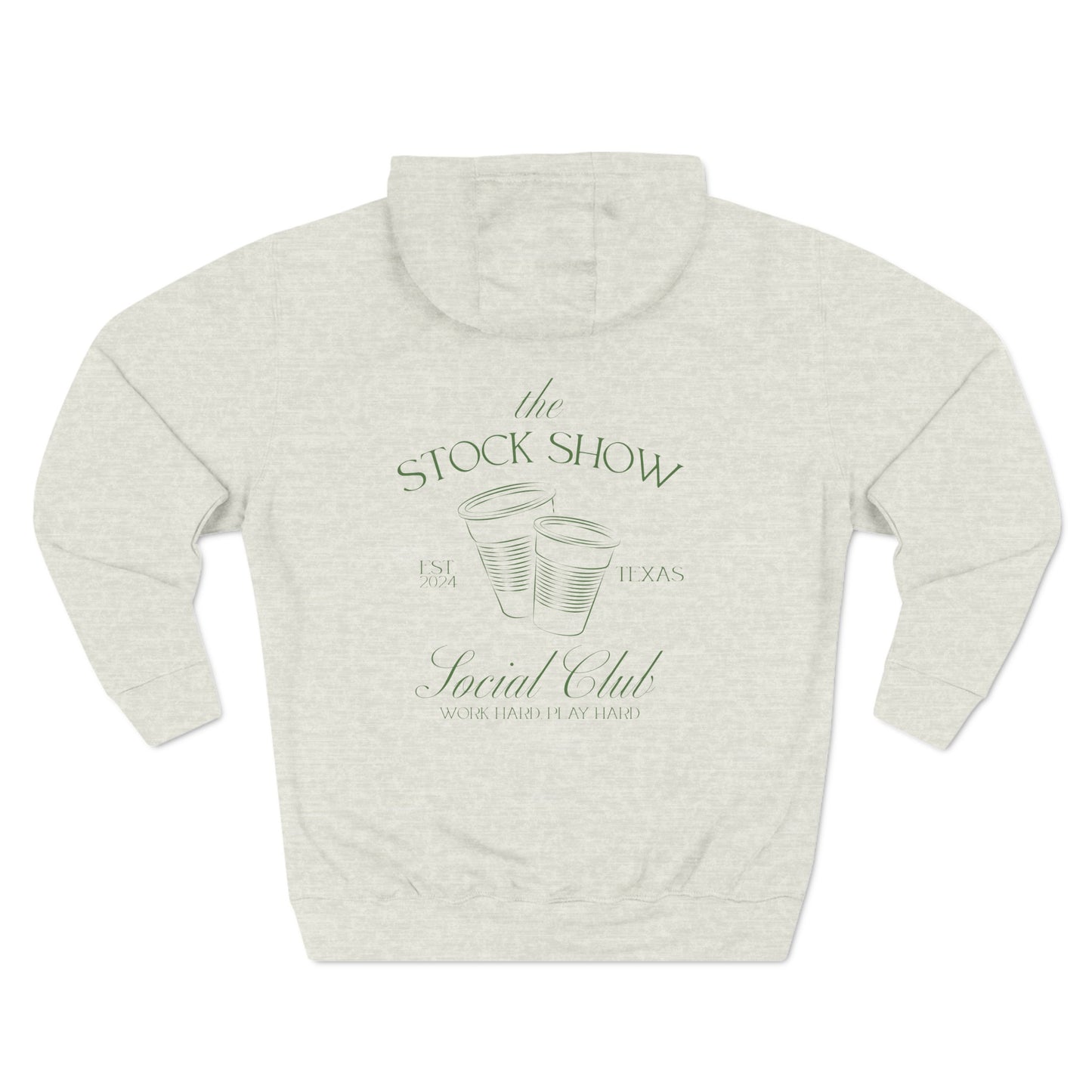 The Stock Show Social Club Fleece Hoodie (Solo Cup Design) | Livestock Country Club | Stock Show Style | Show Lamb | Show Goat | 4H & FFA