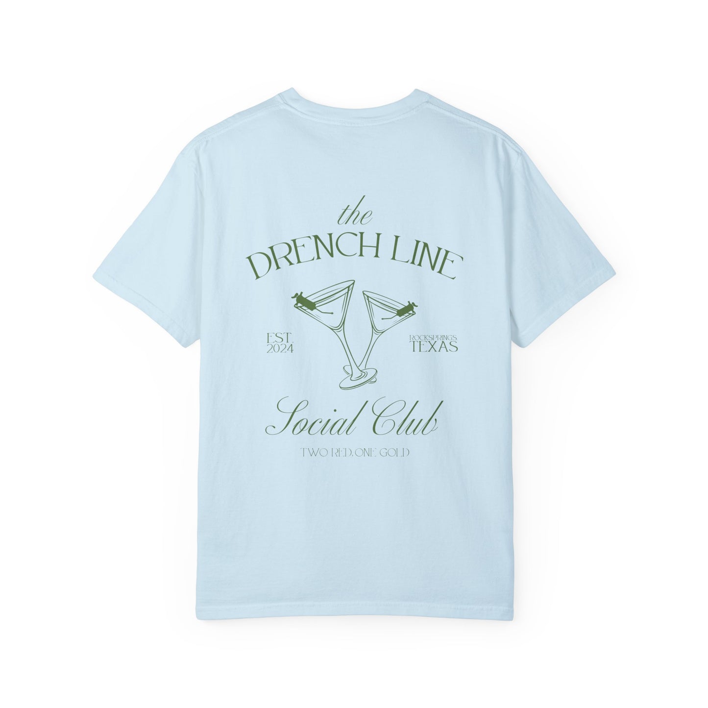 The Drench Line Social Club Unisex (Martini Design) COMFORT COLORS T-shirt | Livestock Country Club | Show Mom Style | 4H & FFA Club