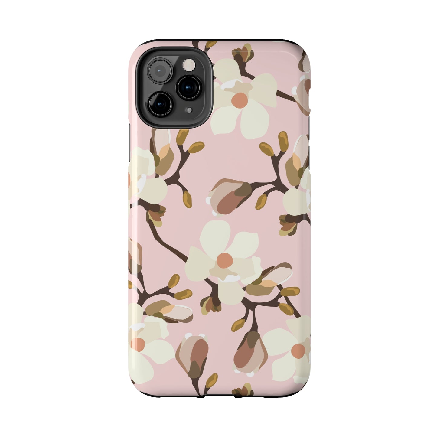 Pink Magnolia Print Phone Case | Pink Phone Case | Gifts for Her