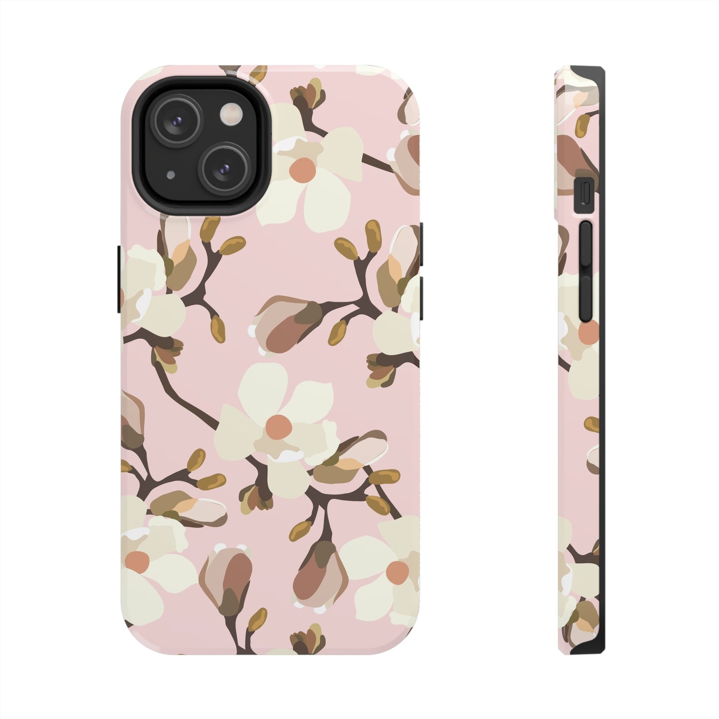 Pink Magnolia Print Phone Case | Pink Phone Case | Gifts for Her