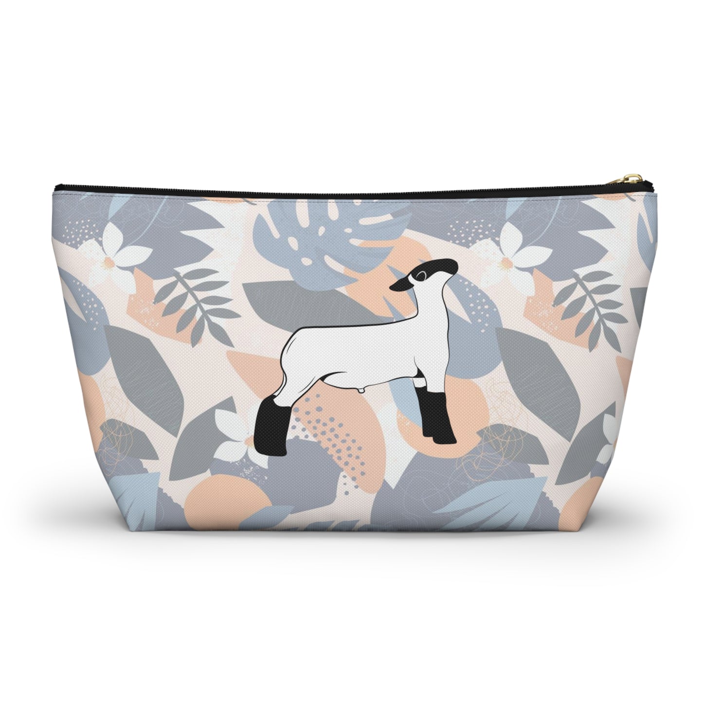 Show Lamb Accessory Pouch | Show Lamb Hawaiian Print Makeup Bag | Show Lamb Hawaiia Pencil Bag | Show Lamb Hawaiian Travel Bag