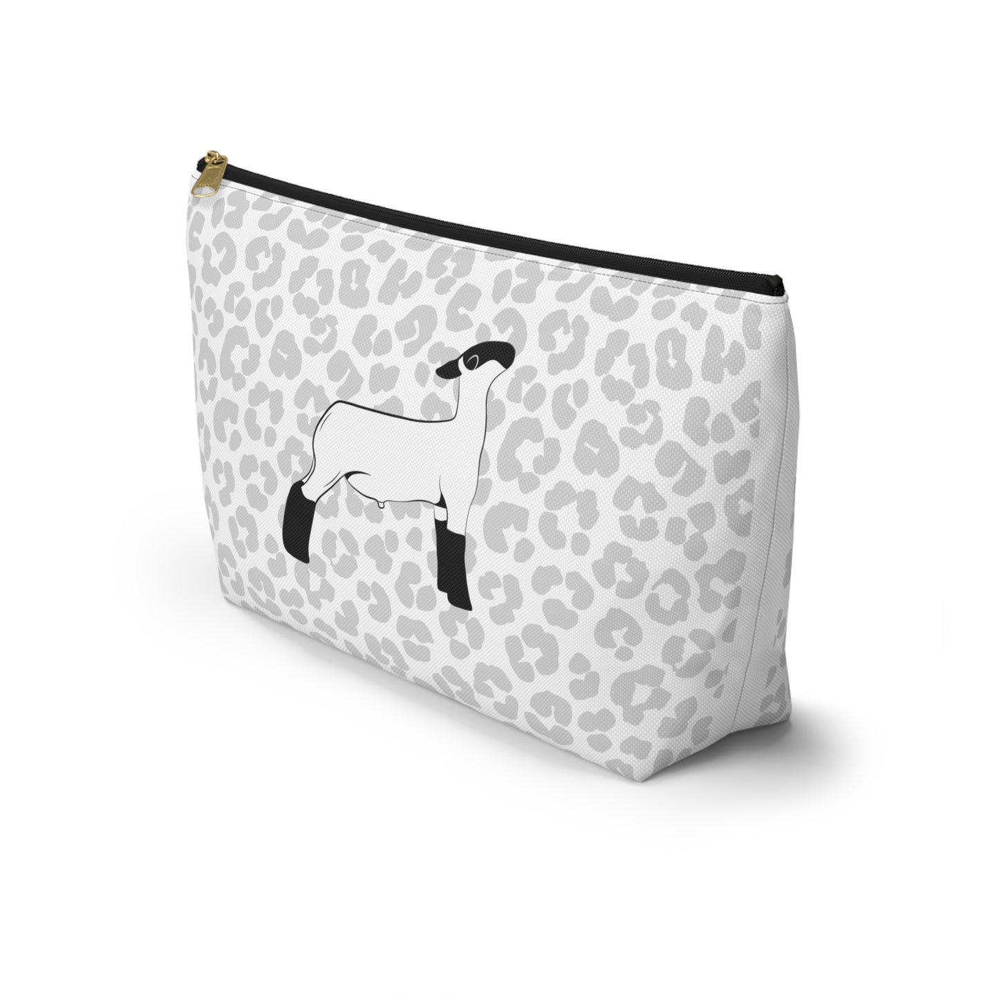 Show Lamb Accessory Pouch | Show Lamb Leopard Makeup Bag | Show Lamb Leopard Pencil Bag | Show Lamb Leopard Travel Bag