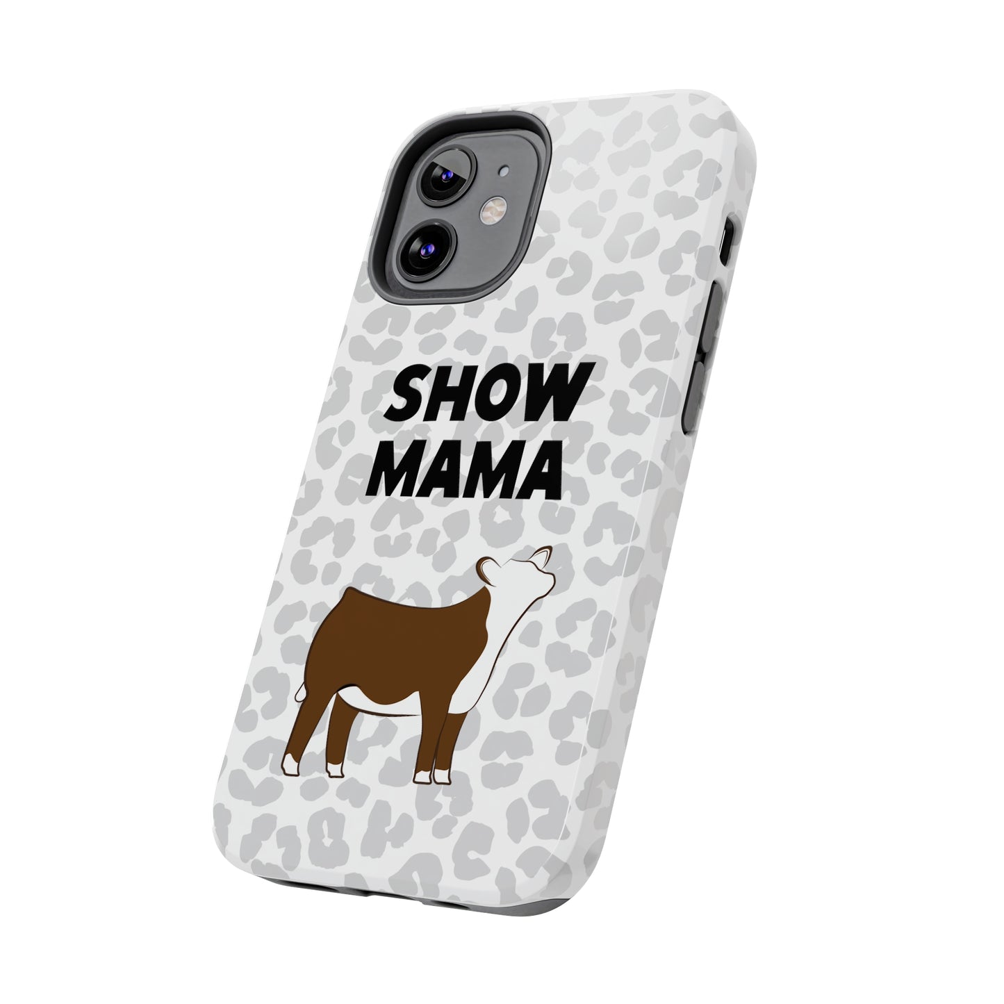 Show Mama Hereford Show Heifer Leopard Print Phone Cases | Livestock Phone Case | Livestock Gifts for Her