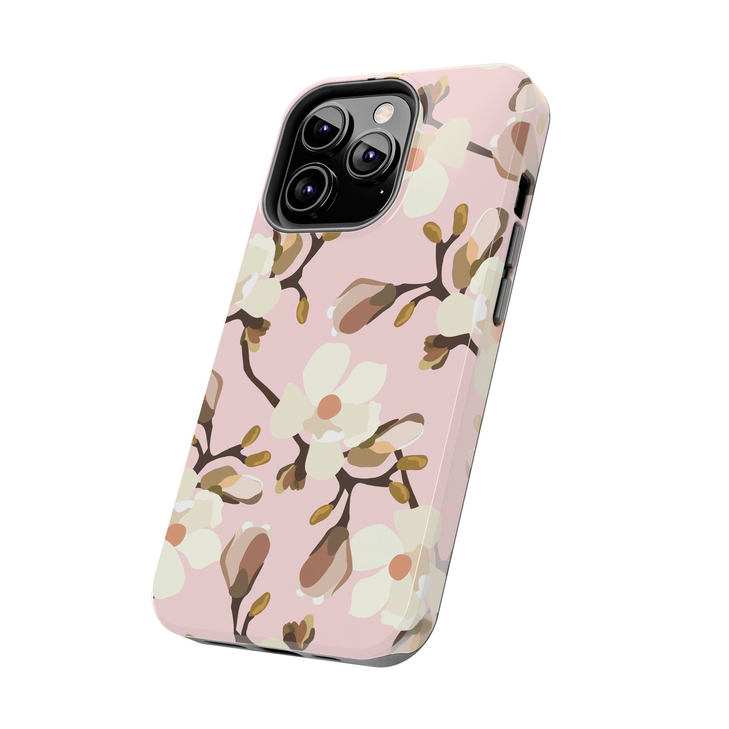 Pink Magnolia Print Phone Case | Pink Phone Case | Gifts for Her