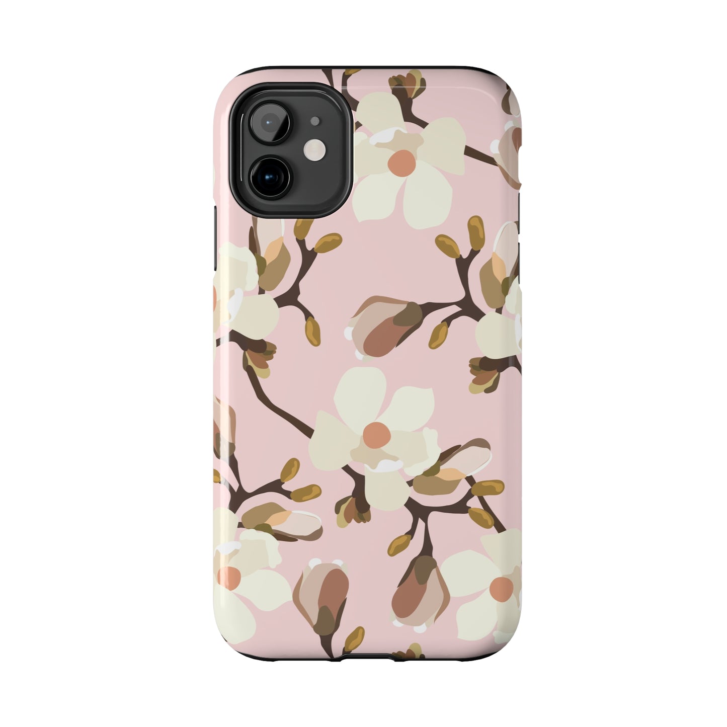 Pink Magnolia Print Phone Case | Pink Phone Case | Gifts for Her