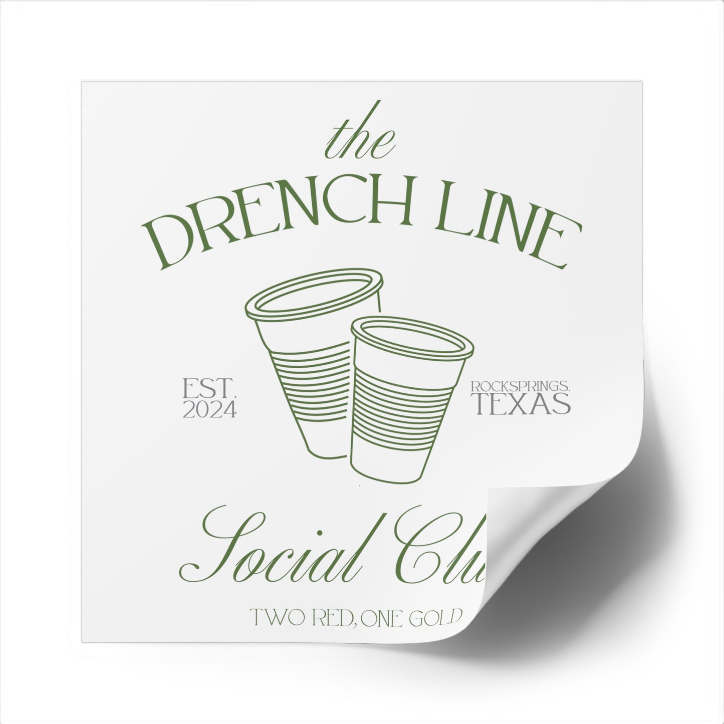 The Drench Line Social Club Indoor\Outdoor Stickers (Solo Cups) | Livestock Country Club | Stock Show Mom Style | Show Lamb | Show Goat