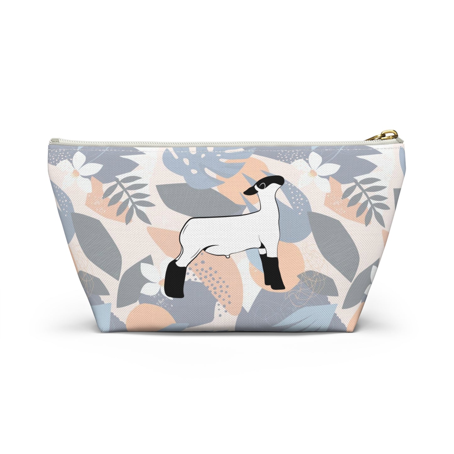 Show Lamb Accessory Pouch | Show Lamb Hawaiian Print Makeup Bag | Show Lamb Hawaiia Pencil Bag | Show Lamb Hawaiian Travel Bag