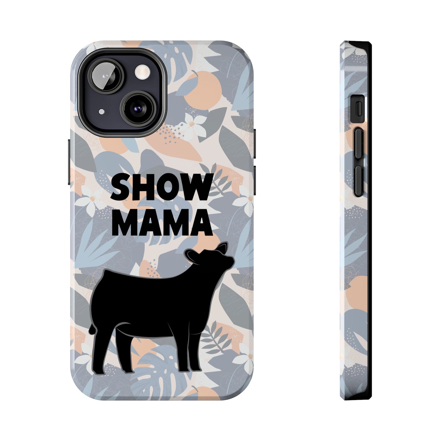 Show Mama Angus Show Heifer Hawaiian Print Phone Cases | Livestock Phone Case | Gifts for Her | 4H Club Gifts | Show Heifer Phone Case