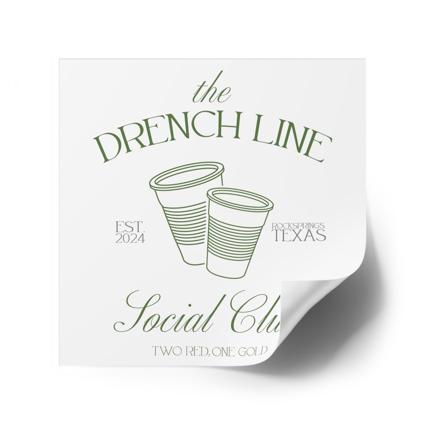 The Drench Line Social Club Indoor\Outdoor Stickers (Solo Cups) | Livestock Country Club | Stock Show Mom Style | Show Lamb | Show Goat