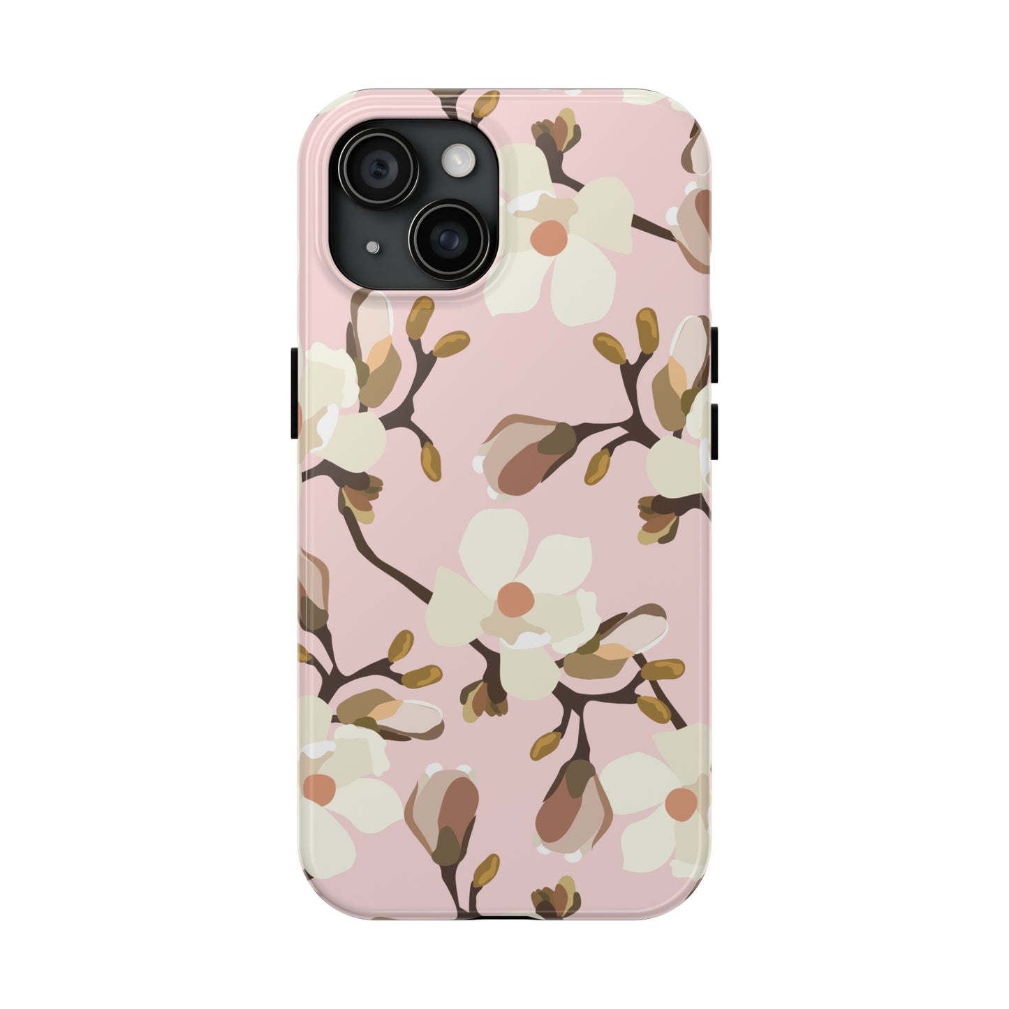 Pink Magnolia Print Phone Case | Pink Phone Case | Gifts for Her