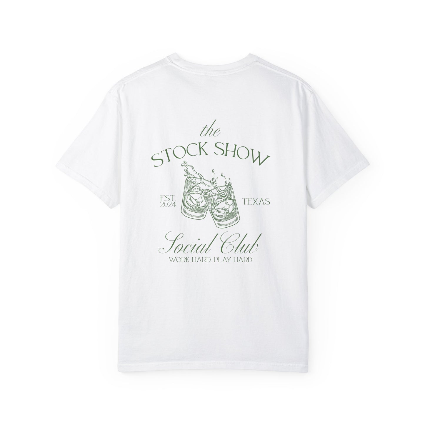 The Stock Show Social Club Unisex COMFORT COLORS T-shirt (Tumbler Design) | Livestock Country Club | Stock Show Mom Style | 4H & FFA Club