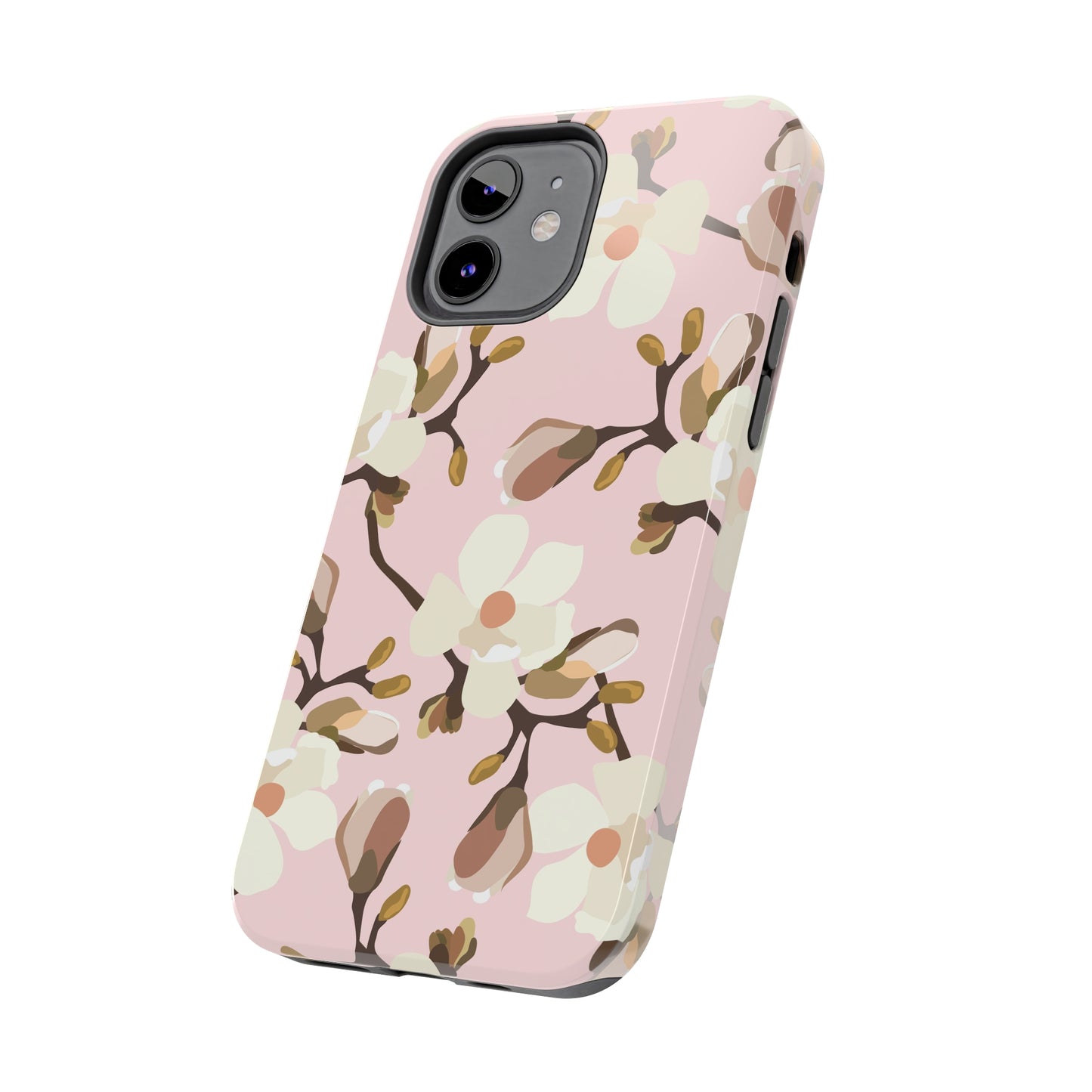 Pink Magnolia Print Phone Case | Pink Phone Case | Gifts for Her