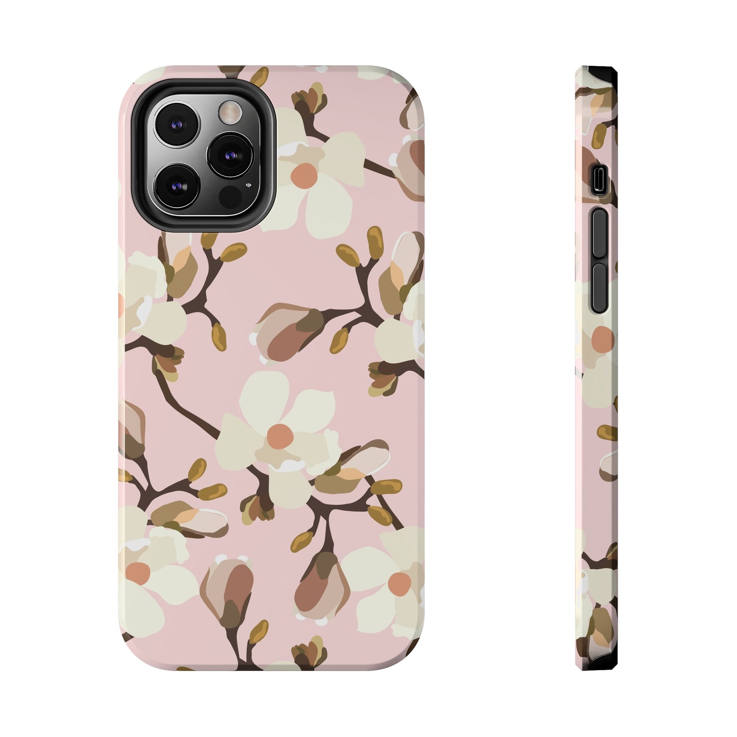 Pink Magnolia Print Phone Case | Pink Phone Case | Gifts for Her