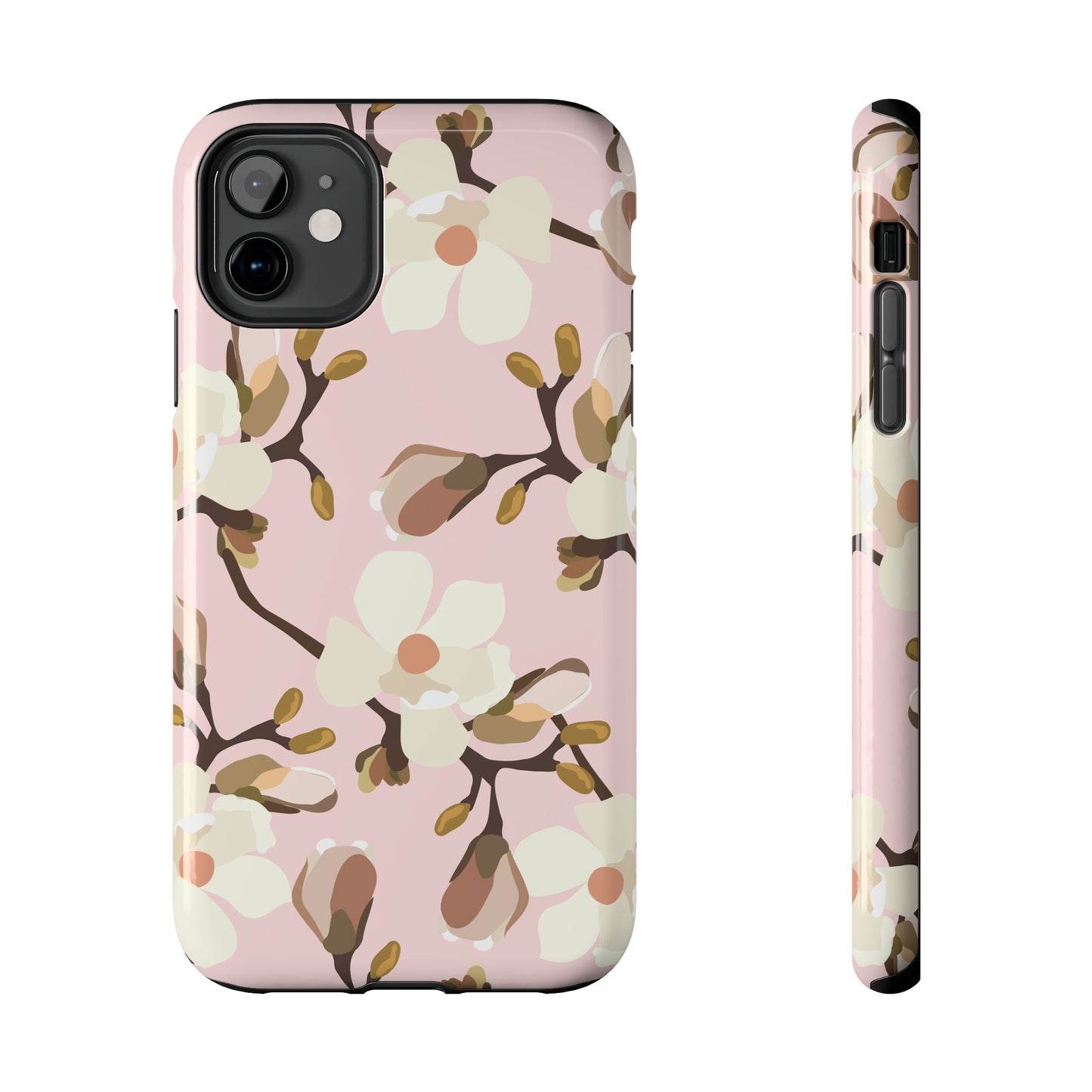 Pink Magnolia Print Phone Case | Pink Phone Case | Gifts for Her