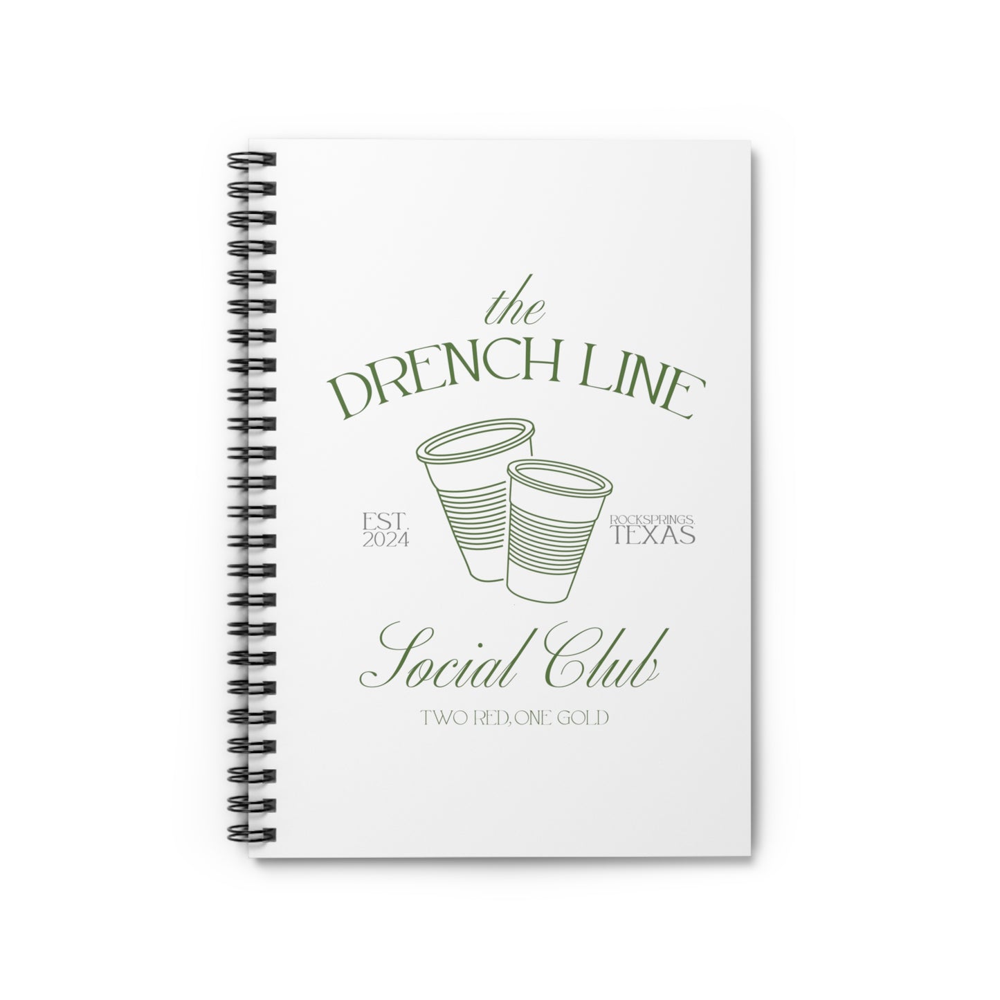 The Drench Line Social Club Spiral Notebook | Livestock Country Club | Stock Show Style | 4H Club Gifts | Solo Cup