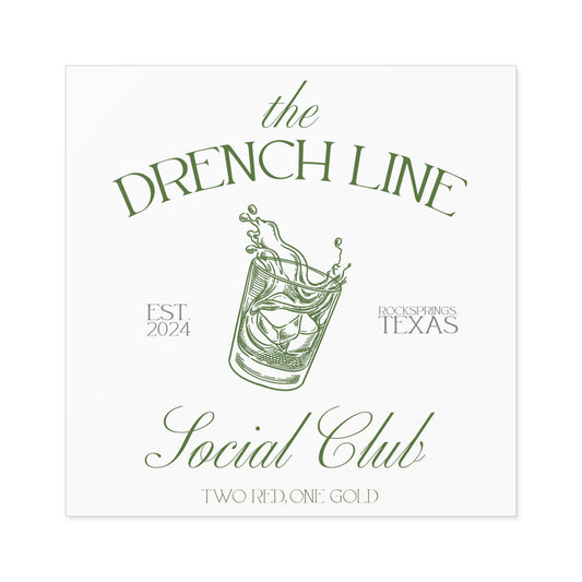 The Drench Line Social Club Indoor\Outdoor Stickers | Livestock Country Club | Stock Show Mom Style | Show Lamb | Show Goat | 4H & FFA