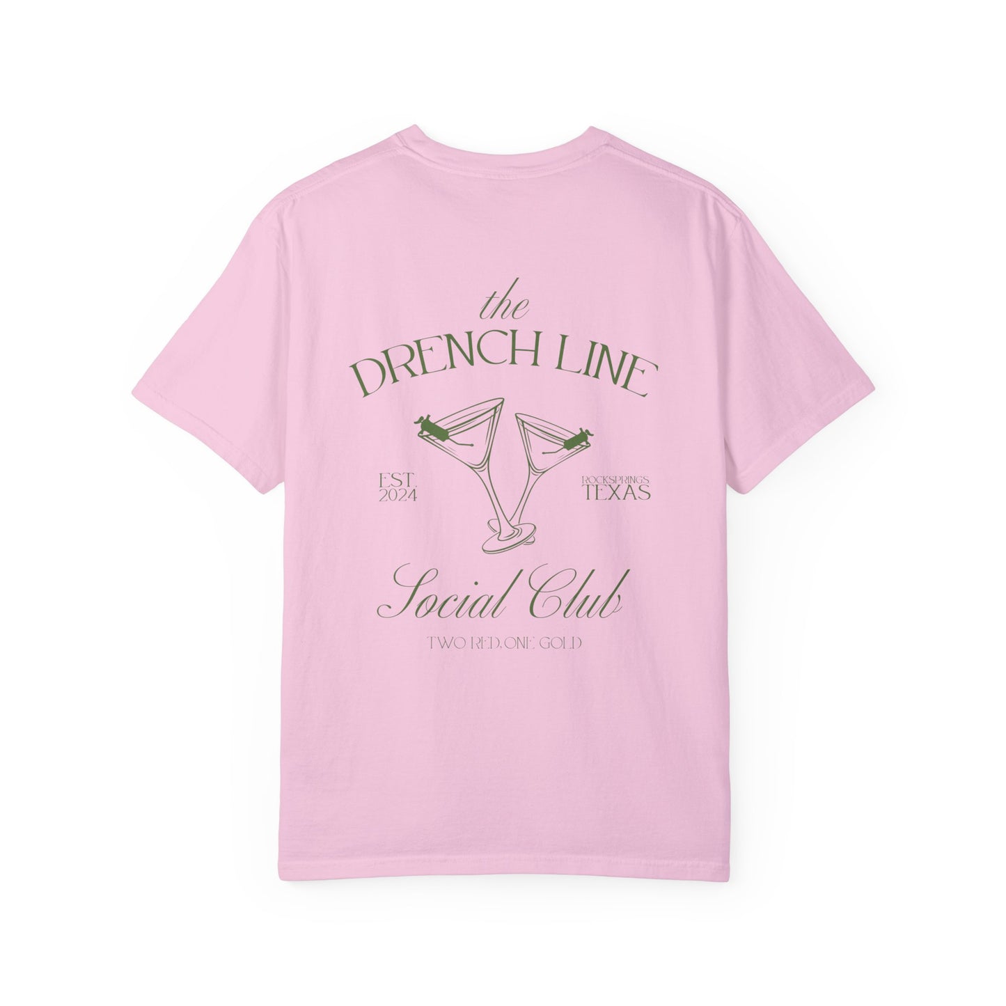 The Drench Line Social Club Unisex (Martini Design) COMFORT COLORS T-shirt | Livestock Country Club | Show Mom Style | 4H & FFA Club