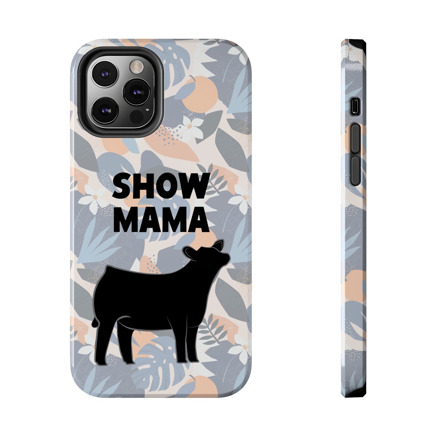 Show Mama Angus Show Heifer Hawaiian Print Phone Cases | Livestock Phone Case | Gifts for Her | 4H Club Gifts | Show Heifer Phone Case