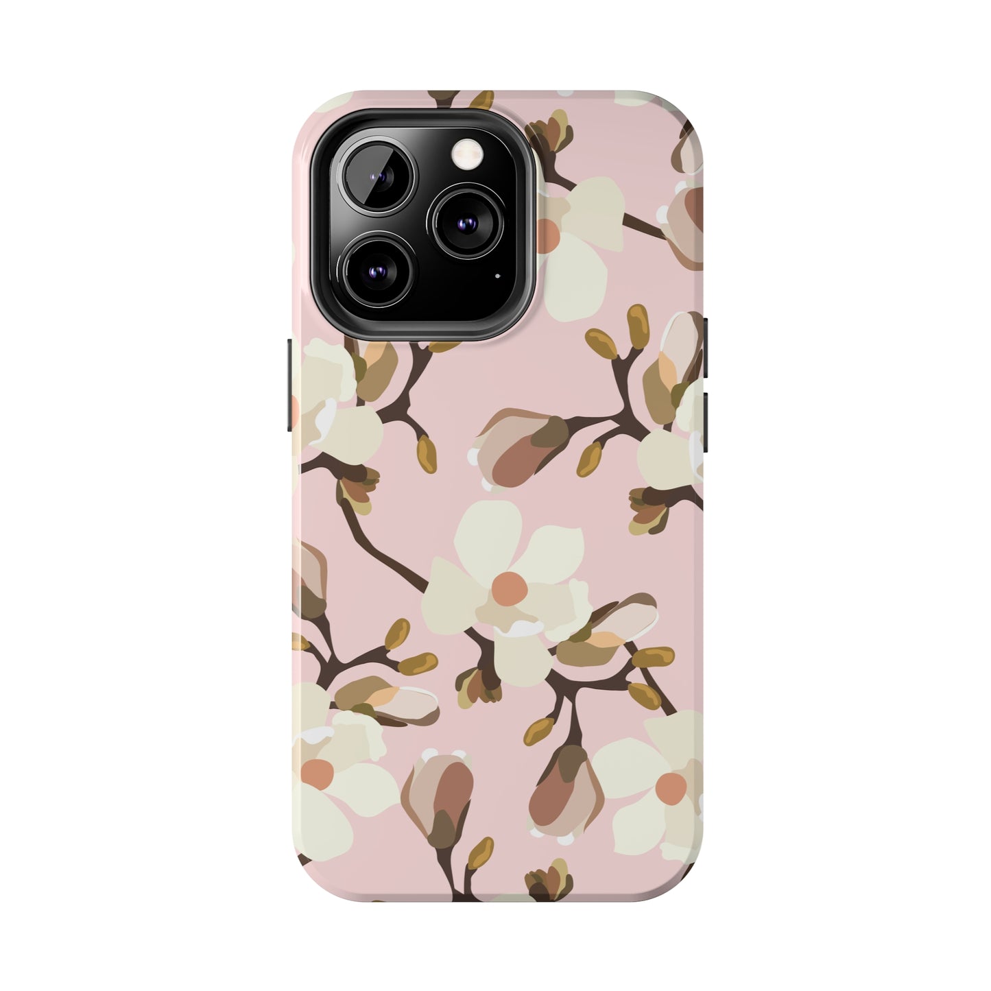 Pink Magnolia Print Phone Case | Pink Phone Case | Gifts for Her