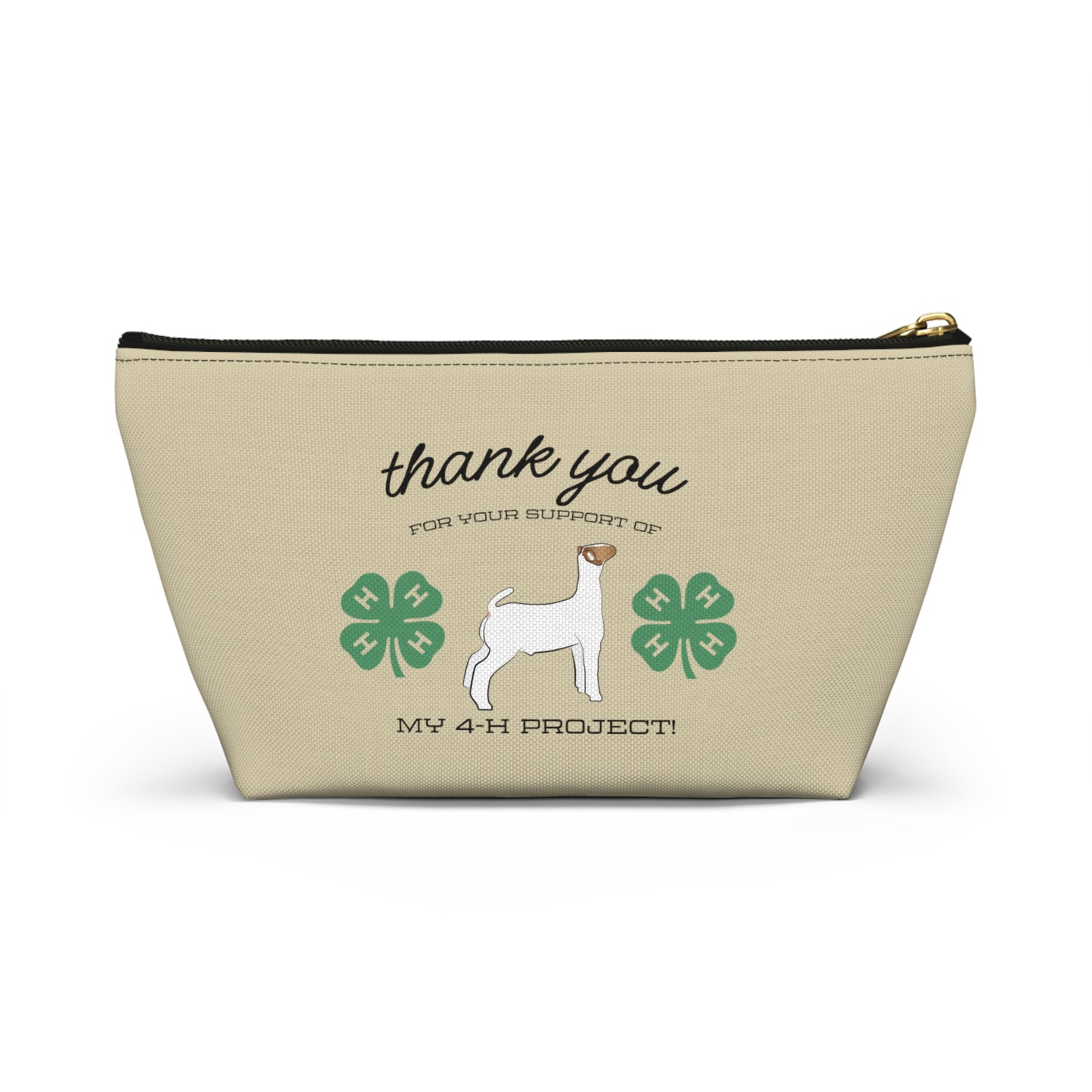 4H Club Buyers Gift Accessory Pouch | Show Goat Buyer Gift | 4-H Clover | County Fair Buyers Gift | Livestock Thank You Gift