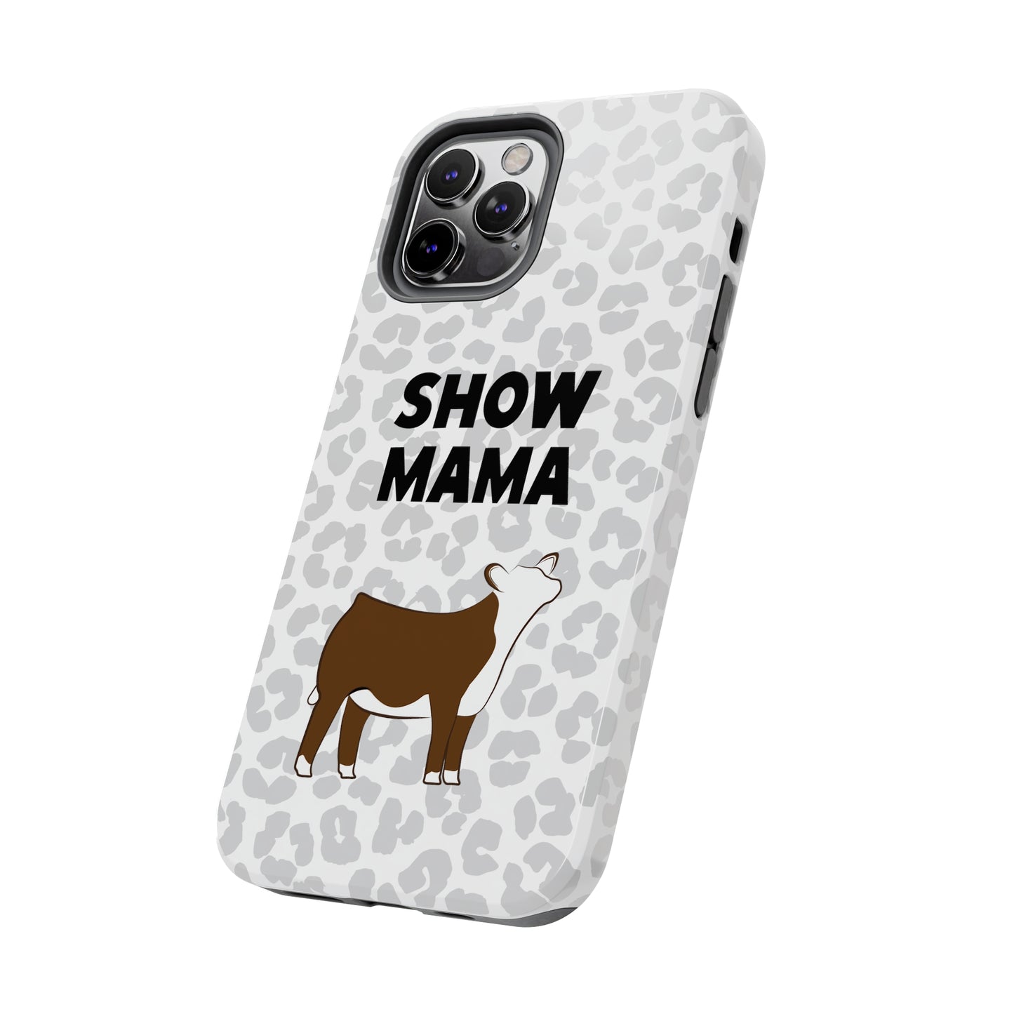 Show Mama Hereford Show Heifer Leopard Print Phone Cases | Livestock Phone Case | Livestock Gifts for Her