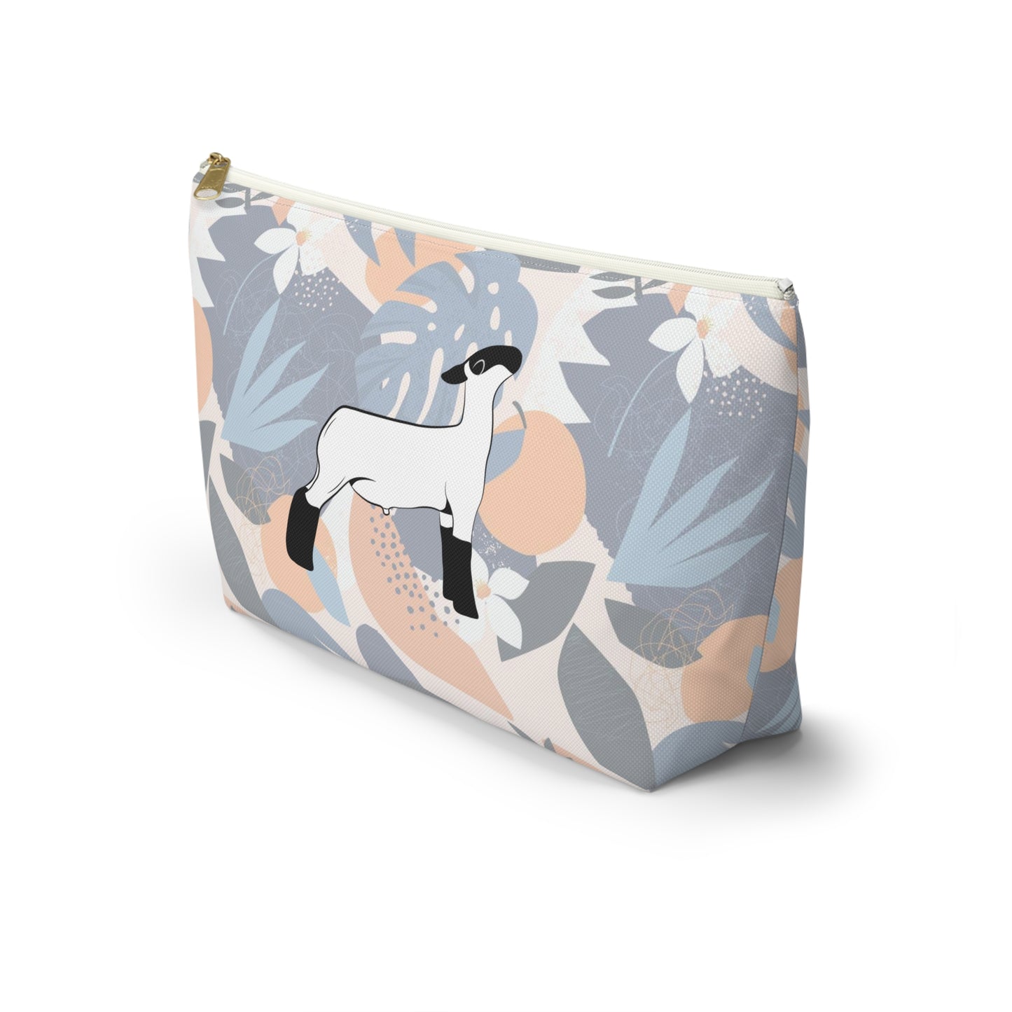 Show Lamb Accessory Pouch | Show Lamb Hawaiian Print Makeup Bag | Show Lamb Hawaiia Pencil Bag | Show Lamb Hawaiian Travel Bag