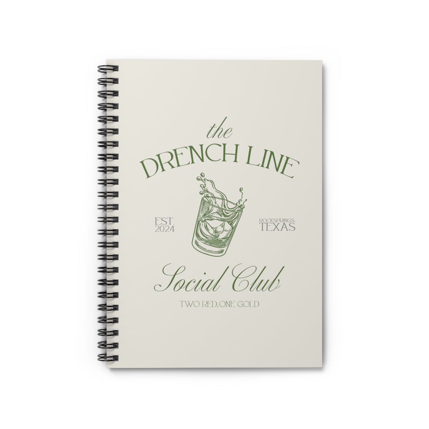 The Drench Line Social Club Spiral Notebook | Livestock Country Club | Stock Show Style | 4H Club Gifts | Tumbler