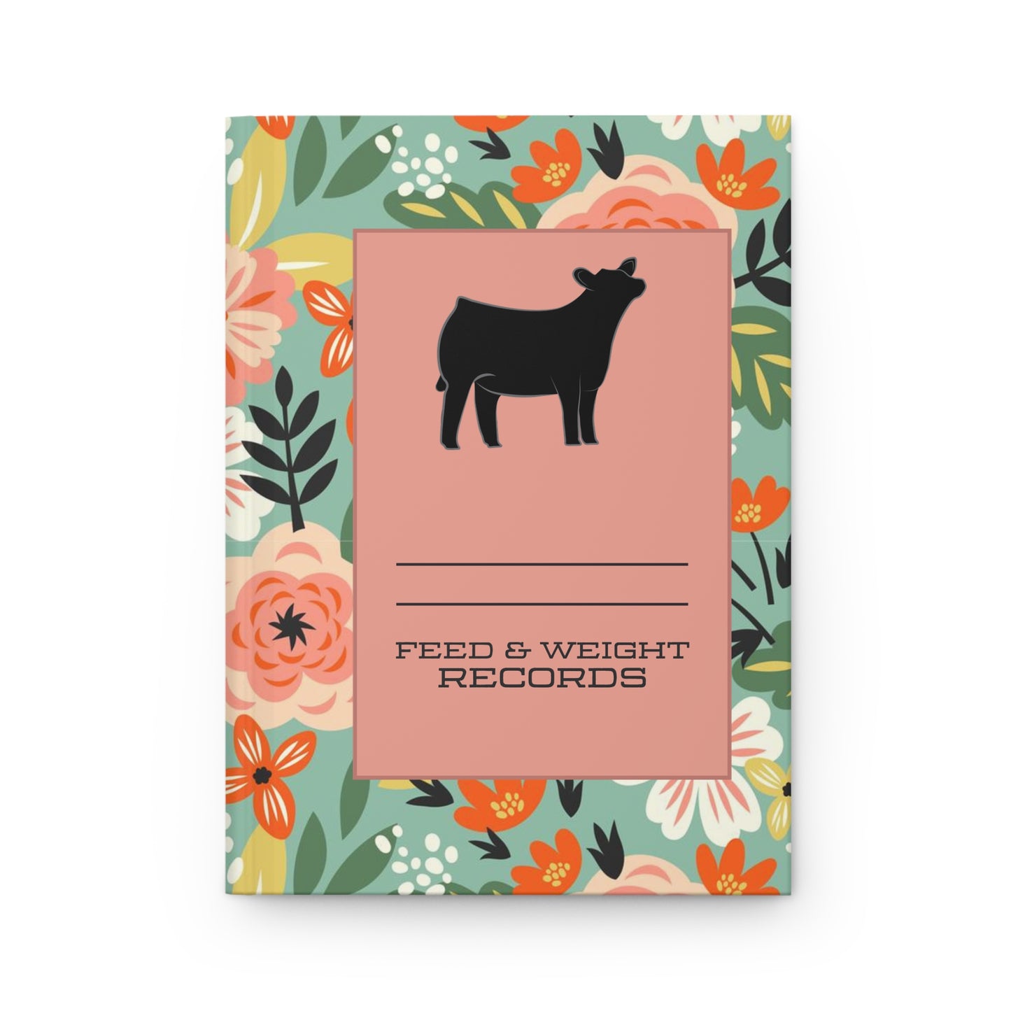 Angus Livestock Feed & Weight Record Book | 4H Member Journal | Hardcover Journal Matte