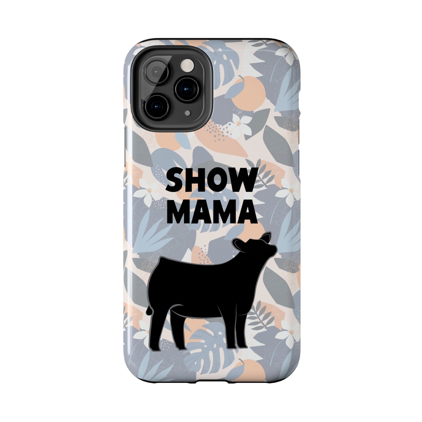 Show Mama Angus Show Heifer Hawaiian Print Phone Cases | Livestock Phone Case | Gifts for Her | 4H Club Gifts | Show Heifer Phone Case