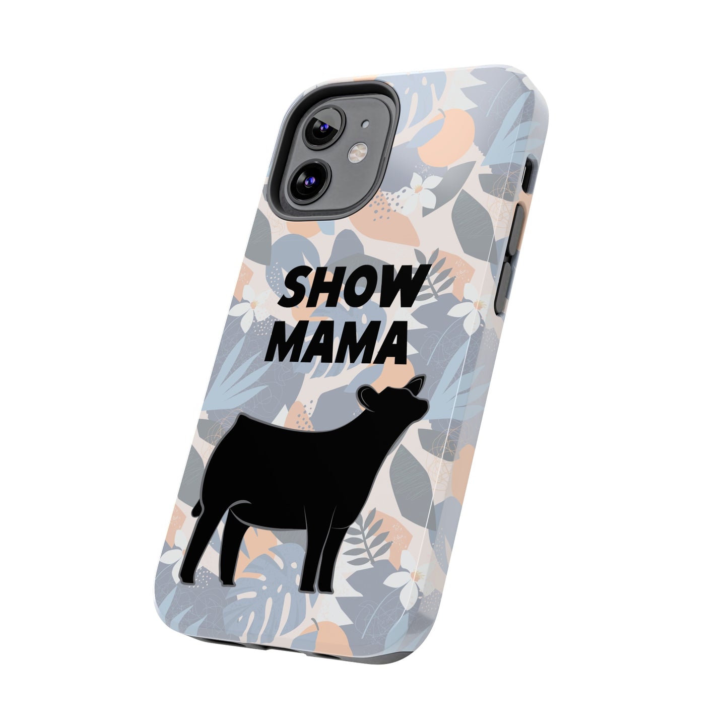 Show Mama Angus Show Heifer Hawaiian Print Phone Cases | Livestock Phone Case | Gifts for Her | 4H Club Gifts | Show Heifer Phone Case