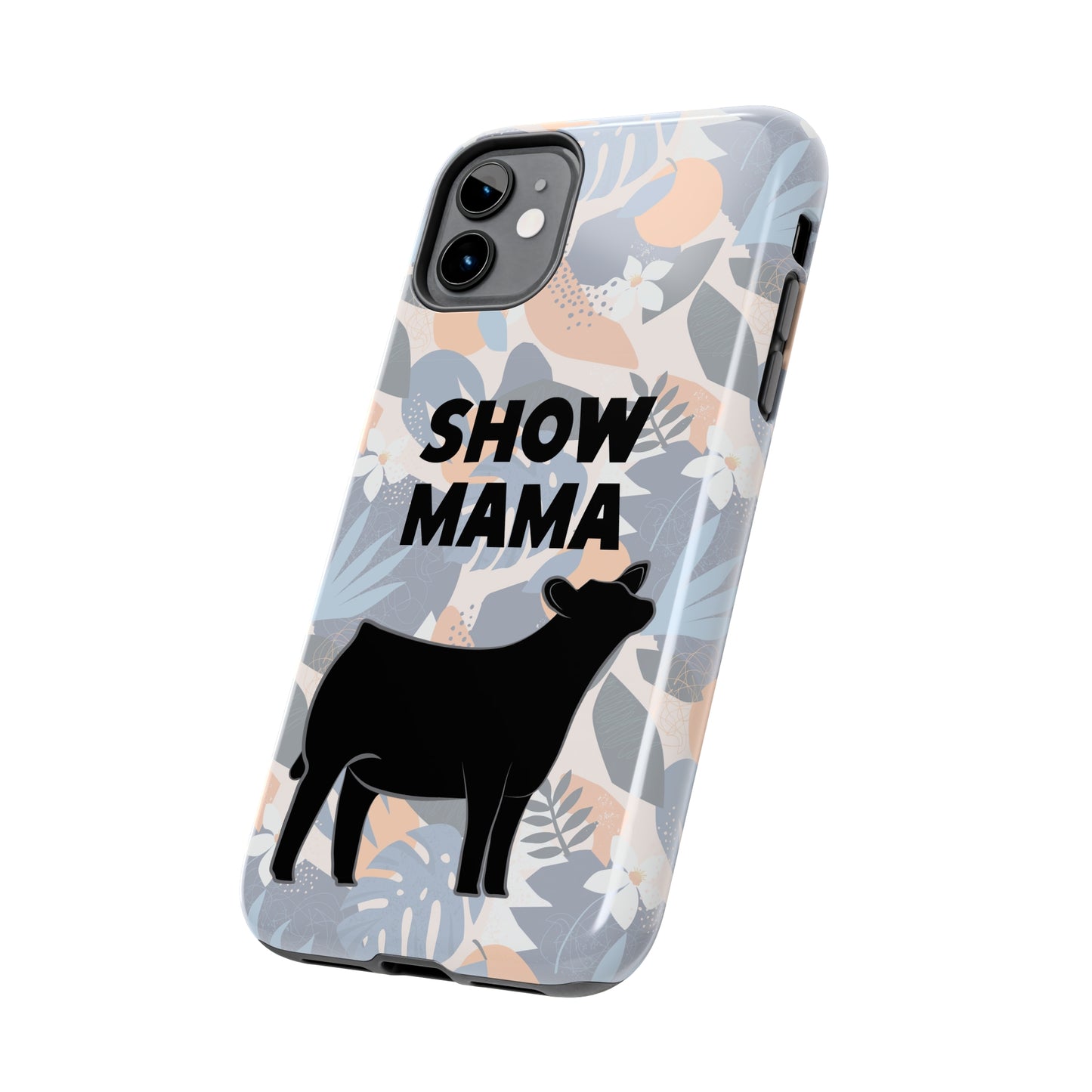 Show Mama Angus Show Heifer Hawaiian Print Phone Cases | Livestock Phone Case | Gifts for Her | 4H Club Gifts | Show Heifer Phone Case