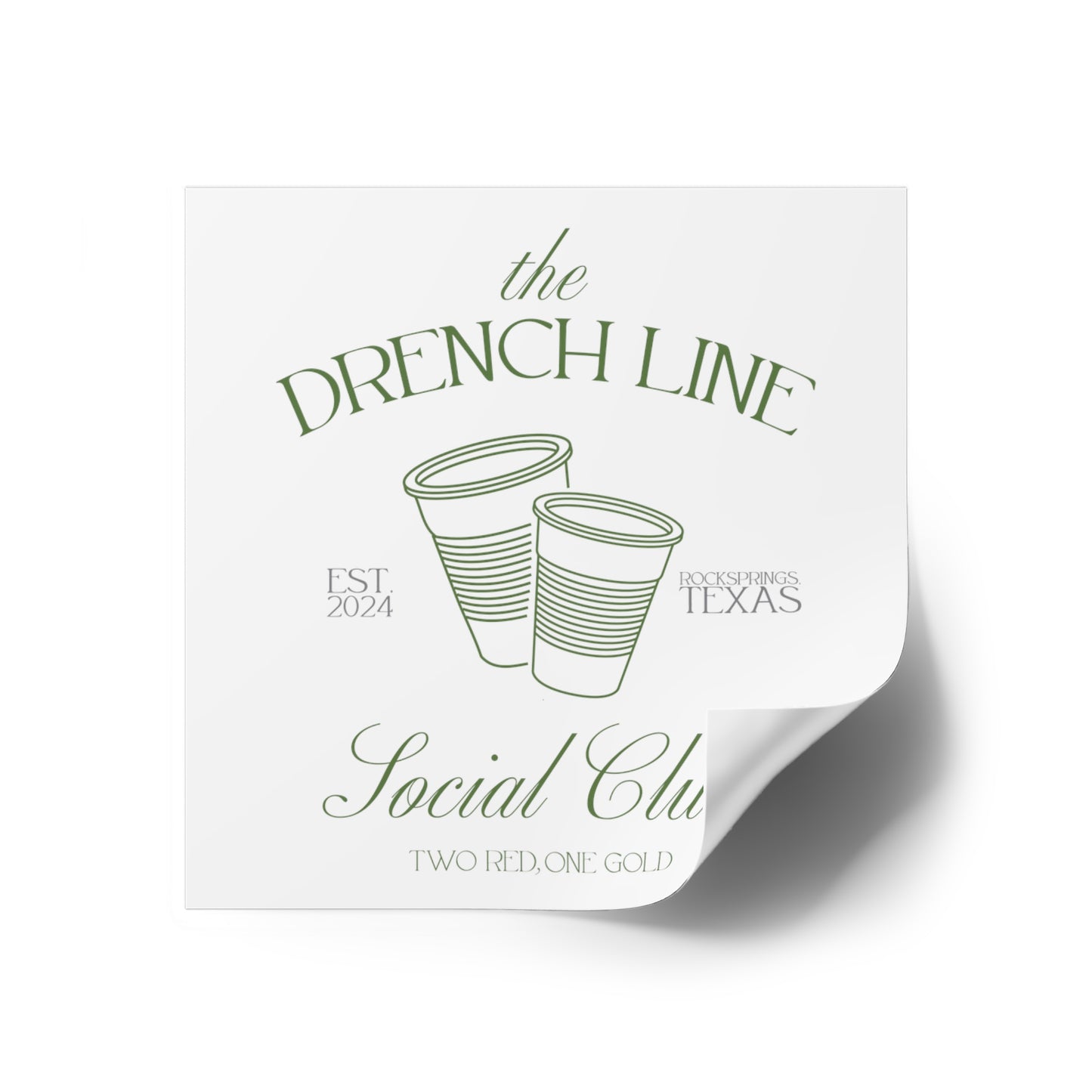 The Drench Line Social Club Indoor\Outdoor Stickers (Solo Cups) | Livestock Country Club | Stock Show Mom Style | Show Lamb | Show Goat